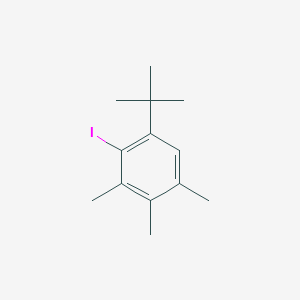 molecular formula C13H19I B14730331 1-tert-Butyl-2-iodo-3,4,5-trimethylbenzene CAS No. 5182-64-9