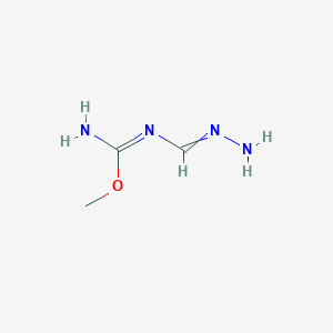 molecular formula C3H8N4O B14730364 Methyl N'-(hydrazinylidenemethyl)carbamimidate CAS No. 7176-68-3
