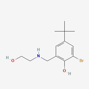 molecular formula C13H20BrNO2 B14730375 Ethanol, 2-(3-bromo-5-tert-butyl-2-hydroxybenzyl-amino)- CAS No. 6285-77-4