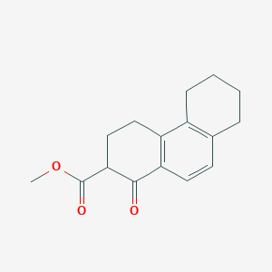 molecular formula C16H18O3 B14730377 methyl 1-oxidanylidene-3,4,5,6,7,8-hexahydro-2H-phenanthrene-2-carboxylate CAS No. 6636-41-5