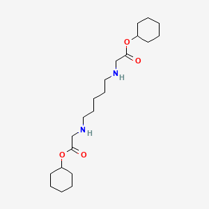molecular formula C21H38N2O4 B14730381 Cyclohexyl 2-[5-[(2-cyclohexyloxy-2-oxoethyl)amino]pentylamino]acetate CAS No. 6624-97-1