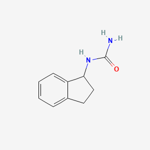molecular formula C10H12N2O B14730395 N-(2,3-Dihydro-1H-inden-1-yl)urea CAS No. 6520-67-8