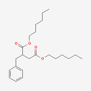 molecular formula C23H36O4 B14730434 Dihexyl 2-benzylbutanedioate CAS No. 5859-42-7