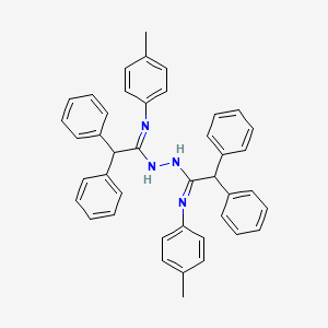 molecular formula C42H38N4 B14730448 N-[[C-benzhydryl-N-(4-methylphenyl)carbonimidoyl]amino]-N'-(4-methylphenyl)-2,2-diphenylethanimidamide CAS No. 6316-37-6