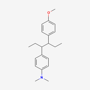 molecular formula C21H29NO B14730481 4-[4-(4-Methoxyphenyl)hexan-3-yl]-n,n-dimethylaniline CAS No. 6275-96-3