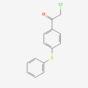 molecular formula C14H11ClOS B14730489 Ethanone, 2-chloro-1-[4-(phenylthio)phenyl]- CAS No. 13067-87-3