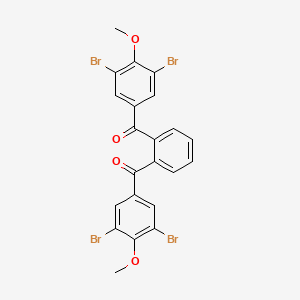 molecular formula C22H14Br4O4 B14730536 Benzene-1,2-diylbis[(3,5-dibromo-4-methoxyphenyl)methanone] CAS No. 5452-93-7