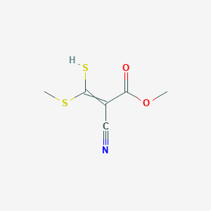 molecular formula C6H7NO2S2 B14730557 Methyl 2-cyano-3-(methylsulfanyl)-3-sulfanylprop-2-enoate CAS No. 10354-92-4