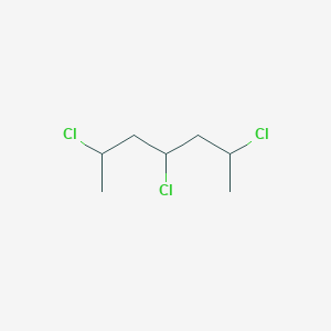 molecular formula C7H13Cl3 B14730593 2,4,6-Trichloroheptane CAS No. 13049-21-3