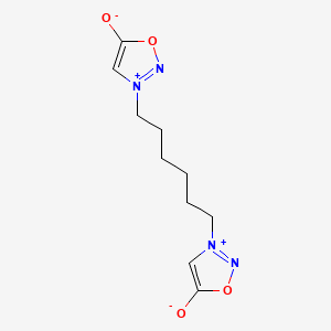 molecular formula C10H14N4O4 B14730608 Hexamethylenebissydnone CAS No. 6951-23-1