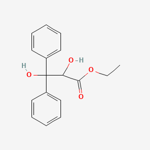 molecular formula C17H18O4 B14730622 Ethyl 2,3-dihydroxy-3,3-diphenylpropanoate CAS No. 5461-98-3