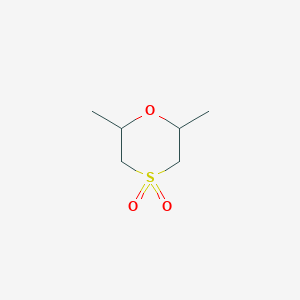 molecular formula C6H12O3S B14730713 2,6-Dimethyl-1,4-oxathiane 4,4-dioxide CAS No. 6633-86-9