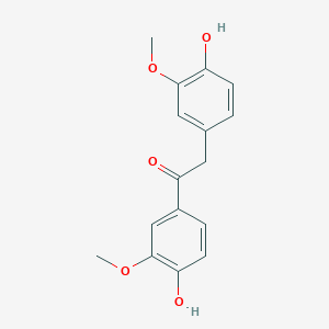 molecular formula C16H16O5 B14730750 1,2-Bis(4-hydroxy-3-methoxyphenyl)ethanone CAS No. 5438-67-5