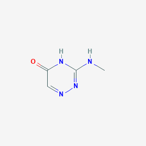 molecular formula C4H6N4O B14730754 3-(methylamino)-1,2,4-triazin-5(4H)-one CAS No. 6520-40-7