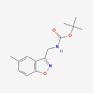 molecular formula C14H18N2O3 B1473076 Tert-butyl ((5-methylbenzo[d]isoxazol-3-yl)methyl)carbamate CAS No. 2098004-96-5