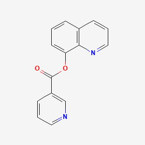 molecular formula C15H10N2O2 B14730760 Quinolin-8-yl pyridine-3-carboxylate CAS No. 5541-76-4