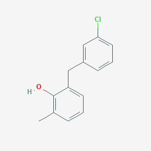 molecular formula C14H13ClO B14730769 2-(3-Chlorobenzyl)-6-methylphenol CAS No. 6279-17-0