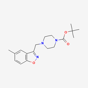 molecular formula C18H25N3O3 B1473077 Tert-butyl 4-((5-methylbenzo[d]isoxazol-3-yl)methyl)piperazine-1-carboxylate CAS No. 2098136-47-9