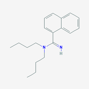 molecular formula C19H26N2 B14730772 N,N-dibutylnaphthalene-1-carboximidamide CAS No. 6275-51-0