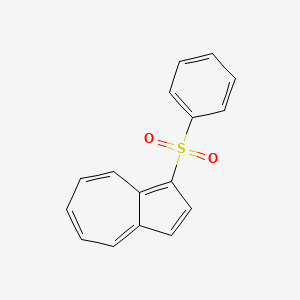 molecular formula C16H12O2S B14730779 Azulene, 1-(phenylsulfonyl)- CAS No. 10437-71-5