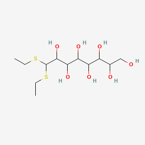 molecular formula C12H26O7S2 B14730805 8,8-Bis-ethylsulfanyl-octane-1,2,3,4,5,6,7-heptaol CAS No. 5329-53-3