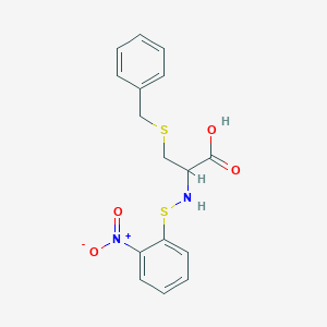 molecular formula C16H16N2O4S2 B14730816 s-Benzyl-n-[(2-nitrophenyl)sulfanyl]cysteine CAS No. 13155-45-8