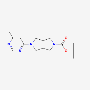 molecular formula C16H24N4O2 B1473082 tert-butyl 5-(6-methylpyrimidin-4-yl)hexahydropyrrolo[3,4-c]pyrrole-2(1H)-carboxylate CAS No. 2098136-57-1