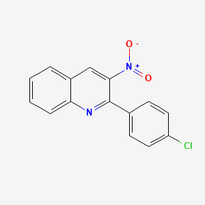 molecular formula C15H9ClN2O2 B14730828 2-(4-Chlorophenyl)-3-nitroquinoline CAS No. 5443-78-7
