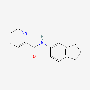 molecular formula C15H14N2O B14730851 N-(2,3-dihydro-1H-inden-5-yl)pyridine-2-carboxamide CAS No. 5487-54-7