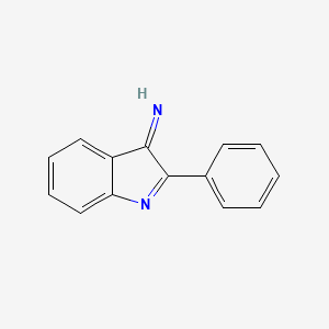 molecular formula C14H10N2 B14730855 2-Phenylindol-3-imine CAS No. 6339-33-9