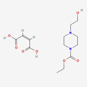 molecular formula C13H22N2O7 B14730948 Ethyl 4-(2-hydroxyethyl)piperazine-1-carboxylate maleate CAS No. 6308-86-7
