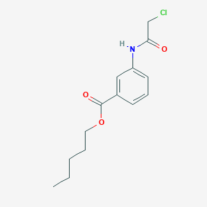 molecular formula C14H18ClNO3 B14730989 Pentyl 3-[(chloroacetyl)amino]benzoate CAS No. 6307-68-2