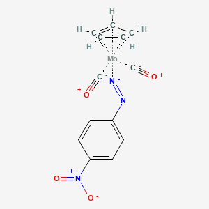 molecular formula C13H9MoN3O4-2 B14731047 Carbon monoxide;cyclopenta-1,3-diene;molybdenum;(4-nitrophenyl)iminoazanide 