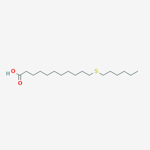 molecular formula C17H34O2S B14731068 11-(Hexylsulfanyl)undecanoic acid CAS No. 5455-21-0