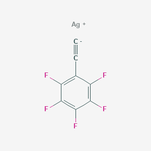 molecular formula C8AgF5 B14731074 silver;1-ethynyl-2,3,4,5,6-pentafluorobenzene CAS No. 5122-13-4