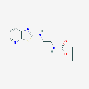 molecular formula C13H18N4O2S B1473112 Tert-butyl (2-(thiazolo[5,4-b]pyridin-2-ylamino)ethyl)carbamate CAS No. 2098117-00-9