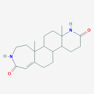 molecular formula C19H28N2O2 B14731145 2,17-Dimethyl-5,16-diazatetracyclo[9.8.0.02,8.012,17]nonadec-7-ene-6,15-dione CAS No. 5044-10-0