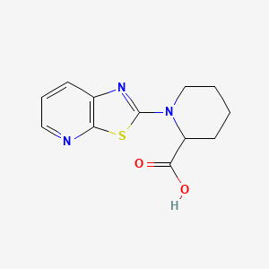 molecular formula C12H13N3O2S B1473117 1-(Thiazolo[5,4-b]pyridin-2-yl)piperidine-2-carboxylic acid CAS No. 2097950-57-5
