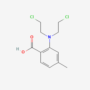 molecular formula C12H15Cl2NO2 B14731231 p-Toluic acid, 2-bis(2-chloroethyl)amino- CAS No. 6009-97-8