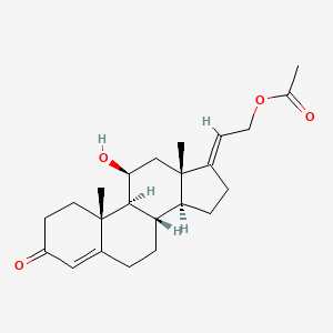 molecular formula C23H32O4 B14731272 11beta,21-Dihydroxypregna-4,17(20)-dien-3-one 21-acetate CAS No. 5327-59-3