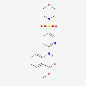 molecular formula C17H19N3O5S B14731322 Methyl 2-[(5-morpholin-4-ylsulfonylpyridin-2-yl)amino]benzoate CAS No. 7065-94-3