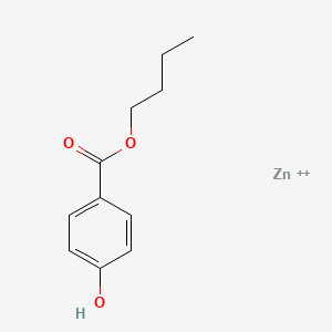molecular formula C11H14O3Zn+2 B14731370 zinc;butyl 4-hydroxybenzoate CAS No. 5434-74-2