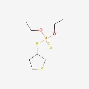 molecular formula C8H17O2PS3 B14731380 O,O-Diethyl S-(tetrahydro-3-thienyl) phosphorodithioate CAS No. 6554-82-1