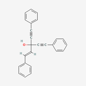 molecular formula C25H18O B14731428 (E)-1,5-diphenyl-3-(2-phenylethynyl)pent-1-en-4-yn-3-ol CAS No. 5394-80-9