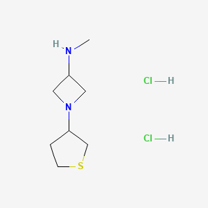 molecular formula C8H18Cl2N2S B1473147 N-methyl-1-(tetrahydrothiophen-3-yl)azetidin-3-amine dihydrochloride CAS No. 2098000-21-4