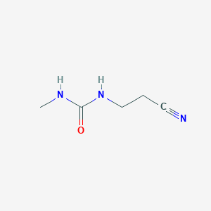 molecular formula C5H9N3O B14731478 1-(2-Cyanoethyl)-3-methylurea CAS No. 7150-75-6