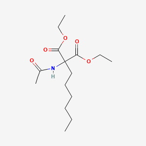 molecular formula C15H27NO5 B14731481 Diethyl(acetylamino)(hexyl)propanedioate CAS No. 5463-91-2