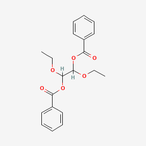 molecular formula C20H22O6 B14731560 (2-Benzoyloxy-1,2-diethoxyethyl)benzoate CAS No. 5435-11-0