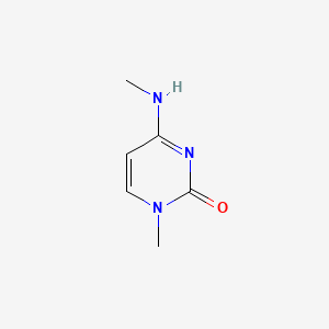 molecular formula C6H9N3O B14731566 2(1H)-Pyrimidinone, 4-amino-1,N-dimethyl- CAS No. 6220-49-1