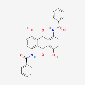 molecular formula C28H18N2O6 B14731695 Benzamide, N,N'-(9,10-dihydro-4,8-dihydroxy-9,10-dioxo-1,5-anthracenediyl)bis- CAS No. 6370-58-7